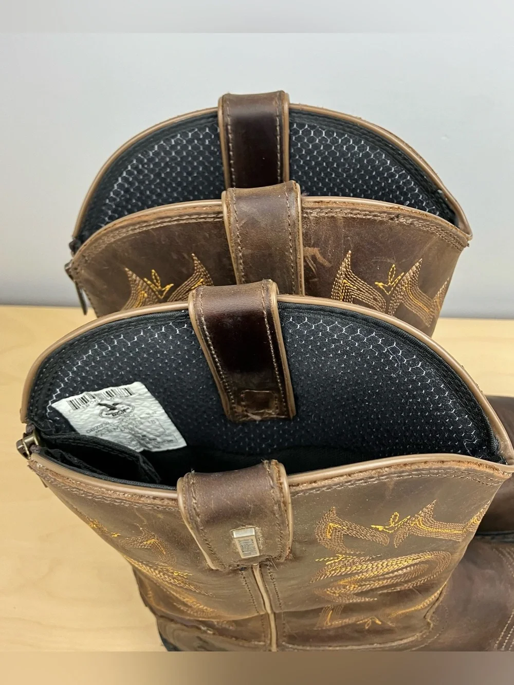 Georgia Boot Men’s Size 10.5 Wide Carbo Tec Brown Leather Western Work Boots